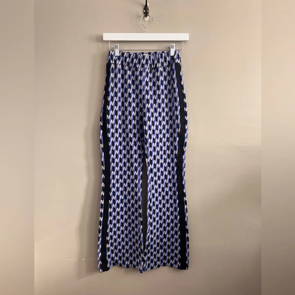 Maeve by Anthropologie Kick‎ Flare Pants Size XSP Blue Black Grey